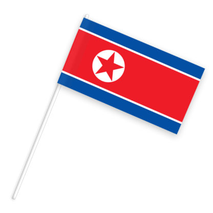 100 Papierfähnchen Nordkorea