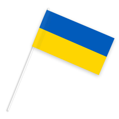 100 Papierfähnchen Ukraine