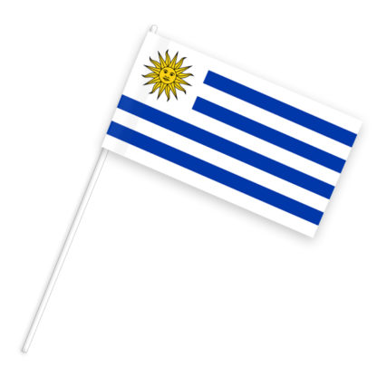 100 Papierfähnchen Uruguay