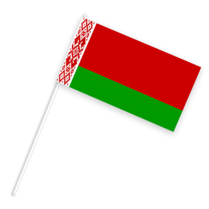 100 Papierfähnchen Weißrussland