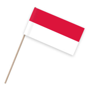 Indonesien Papierfahnen Holzstab