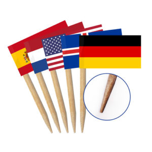 Partypicker als Zahnstocher Fähnchen