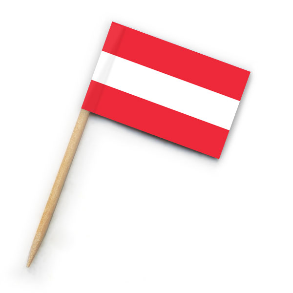 Papierfahnen Papierfähnchen Österreich Flagge Fahne 