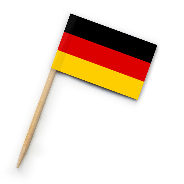 1000 Zahnstocher-Fahnen mit Deutschland-Flagge als Partypicker