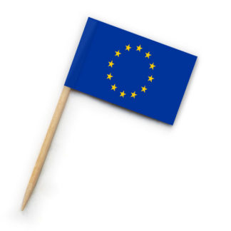 Papierfahnen blau Papierfähnchen Flagge Fahne 