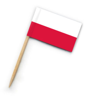 1000 Zahnstocher-Fahnen mit Polen-Flagge als Partypicker