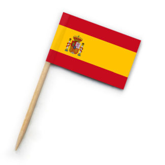 1000 Zahnstocher-Fahnen mit Spanien-Flagge als Partypicker