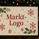 Bedruckte Papierfahne für Weihnachtsmarkt